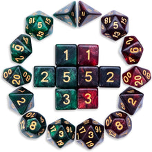 Load image into Gallery viewer, DND Dice Sets - 2 X 11 Polyhedral Dice (22pcs) for Dungeons and Dragons, Role Playing Table Game.