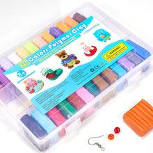 Load image into Gallery viewer, Polymer Clay, 62 Color Oven Bake Modeling Clay DIY Art Craft Kit Set with 50 Blocks 20g and 12 Blocks 12g, Safe and Nontoxic Ideal Toy Gift for Girls and Boys