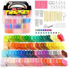 Load image into Gallery viewer, Polymer Clay, 62 Color Oven Bake Modeling Clay DIY Art Craft Kit Set with 50 Blocks 20g and 12 Blocks 12g, Safe and Nontoxic Ideal Toy Gift for Girls and Boys