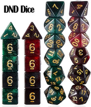 Load image into Gallery viewer, DND Dice Sets - 2 X 11 Polyhedral Dice (22pcs) for Dungeons and Dragons, Role Playing Table Game.
