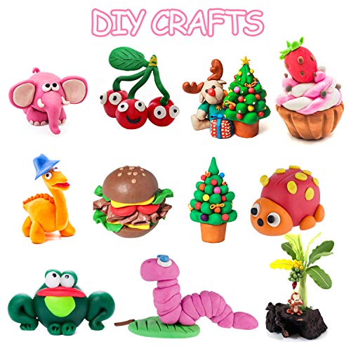 Modeling Clay Air Dry Assorted Set Dough Creative Kit, 6 Colors with  Glitter DIY