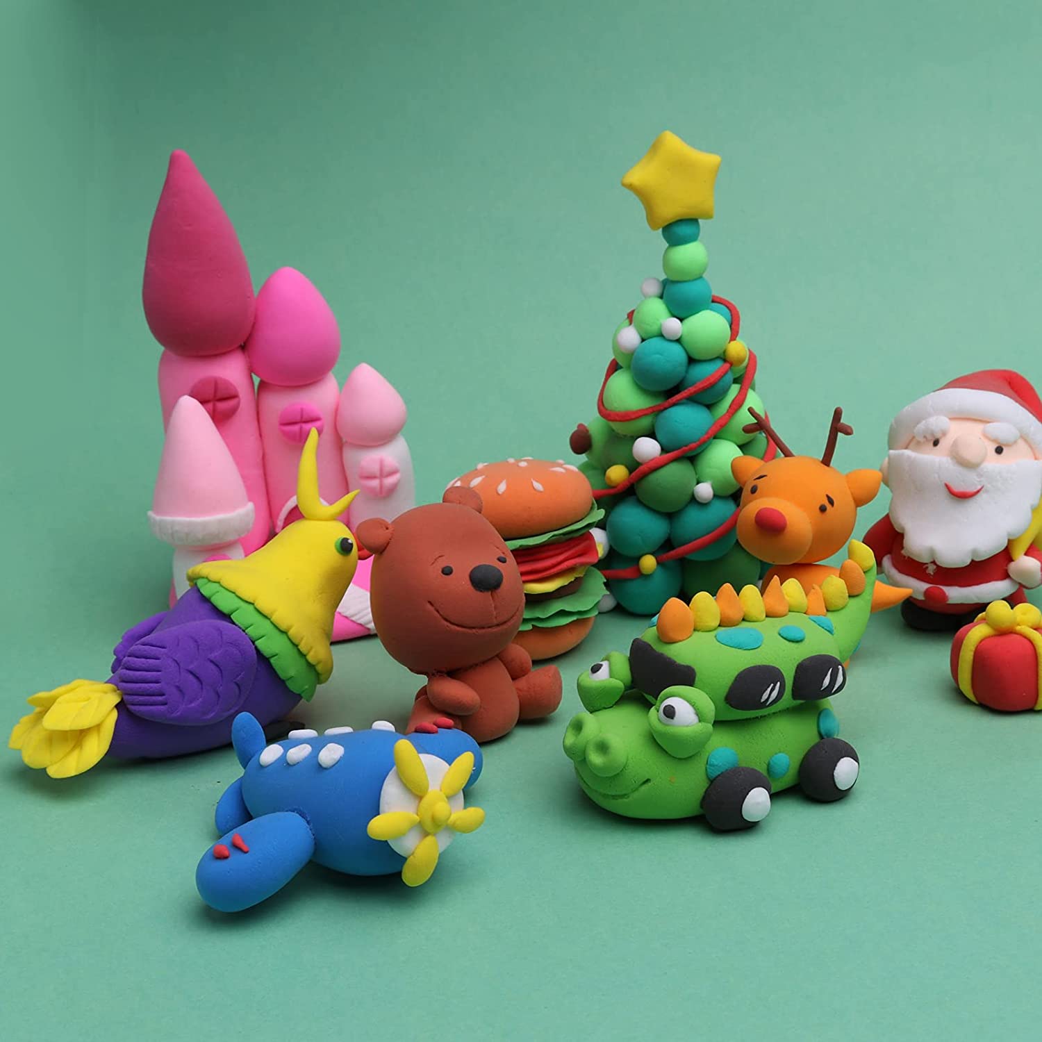 Christmas Gift for Kids, Air Dry Clay 64 Colors, Modeling Clay for Kids,  DIY Mol