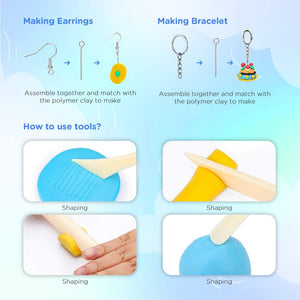 ifergoo Polymer Clay, 32 Colors Oven Bake Modelling Clay, DIY Colored Clay Kit with Modeling Tools, Tutorials and Accessories