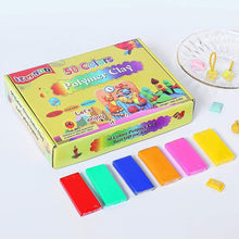 Load image into Gallery viewer, Polymer Clay, ifergoo 50 Colors Oven Bake Clay Kit, 5 Modeling Tools, Accessories and Project Booklet, Non-Toxic DIY Craft Modeling Clay for Kids and Beginners
