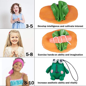 Polymer Clay, ifergoo 50 Colors Oven Bake Clay Kit, 5 Modeling Tools, Accessories and Project Booklet, Non-Toxic DIY Craft Modeling Clay for Kids and Beginners