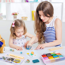 Load image into Gallery viewer, ifergoo Polymer Clay, 32 Colors Oven Bake Modelling Clay, DIY Colored Clay Kit with Modeling Tools, Tutorials and Accessories
