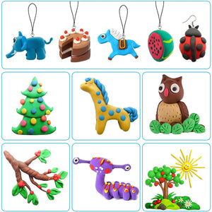 Polymer Clay, 62 Color Oven Bake Modeling Clay DIY Art Craft Kit Set with 50 Blocks 20g and 12 Blocks 12g, Safe and Nontoxic Ideal Toy Gift for Girls and Boys