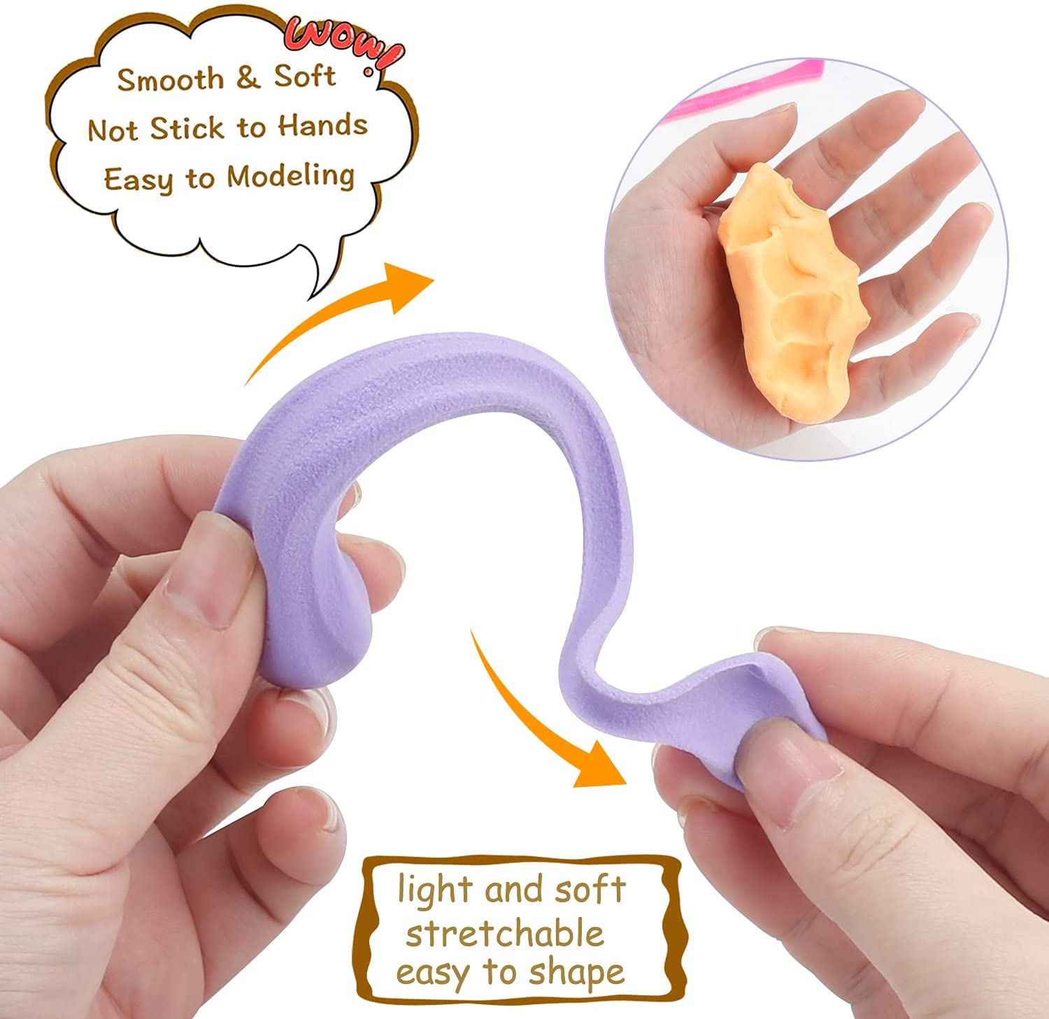 Air Dry Clay for Kids Soft Clay for Slime Modeling Clay Ultra