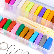 Load image into Gallery viewer, Polymer Clay, 62 Color Oven Bake Modeling Clay DIY Art Craft Kit Set with 50 Blocks 20g and 12 Blocks 12g, Safe and Nontoxic Ideal Toy Gift for Girls and Boys
