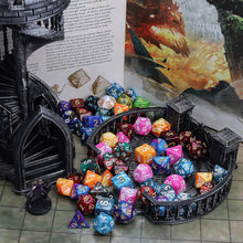Load image into Gallery viewer, DND Dice Set - 6x7 (42 Pieces) Polyhedral Dice, Double Colors Dice for Dungeons and Dragons Tabletop Role-Playing Games with 6 Black Pouches.
