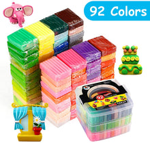 Load image into Gallery viewer, Polymer Clay, 62 Color Oven Bake Modeling Clay DIY Art Craft Kit Set with 50 Blocks 20g and 12 Blocks 12g, Safe and Nontoxic Ideal Toy Gift for Girls and Boys
