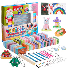 Load image into Gallery viewer, Polymer Clay, ifergoo 50 Colors Oven Bake Clay Kit, 5 Modeling Tools, Accessories and Project Booklet, Non-Toxic DIY Craft Modeling Clay for Kids and Beginners
