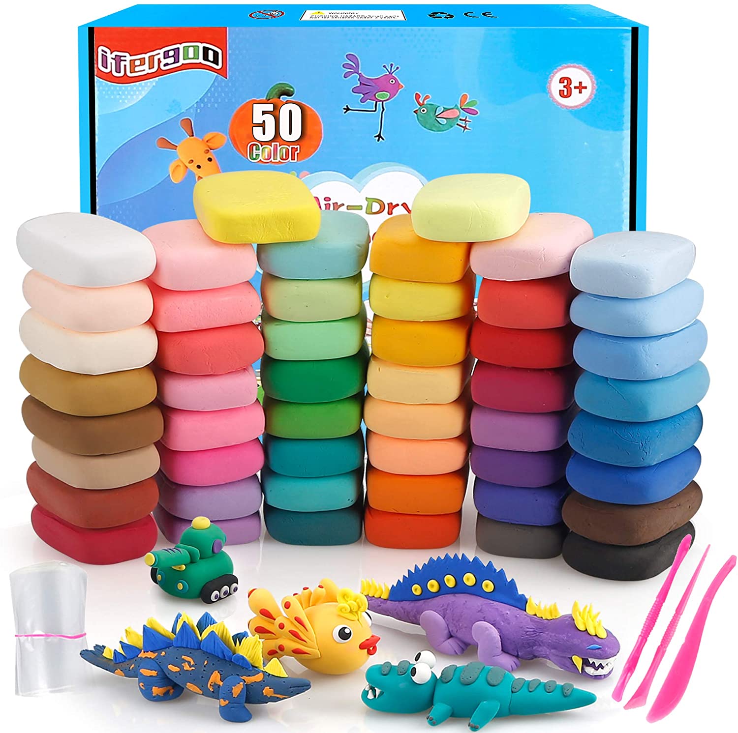 Modeling Clay - 50 Colors Air Dry Clay DIY Molding Magic Clay for