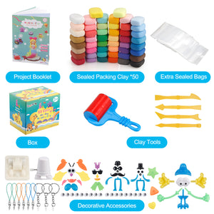 ifergoo Modeling Clay - 24 Colors Air Dry Clay, DIY Magic Clay with Tools  and Munuals, Kids Toys Set for Boys and Girls